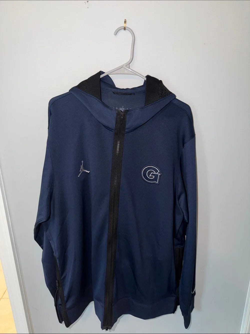 Georgetown Men's Navy Full-Zip Performance Hoodie Jacket & Snap Away Pants